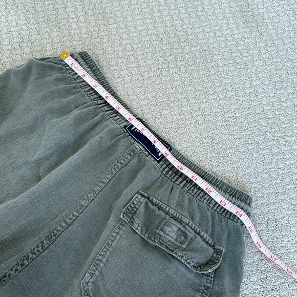 Vilebrequin Baie Straight-Leg Linen Drawstring Cargo Shorts Green - Picture 8 of 9